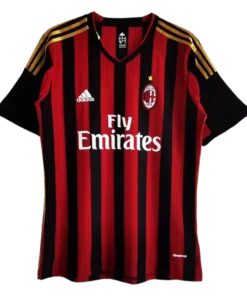 AC Milan Home 2013-14 Half Sleeve Retro Jersey