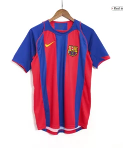 Barcelona Home 2004-05 Half sleeves Retro Jersey