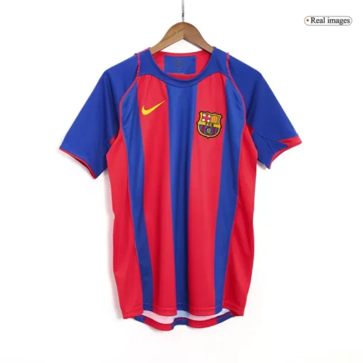 Barcelona Home 2004-05 Half sleeves Retro Jersey