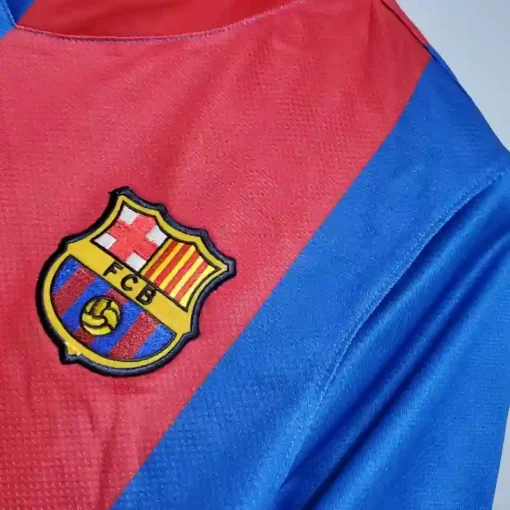 Barcelona Home 2006-07 Half Sleeve Retro Jersey