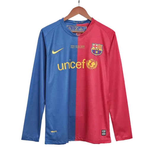 Barcelona Home 2008-09 Full Sleeve Retro Jersey