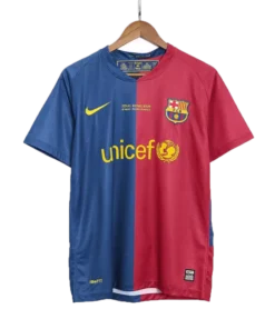 Barcelona Home 2008-09 Half sleeves Retro Jersey