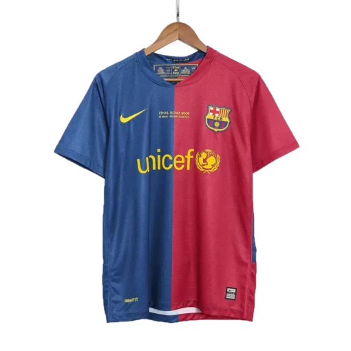 Barcelona Home 2008-09 Half sleeves Retro Jersey