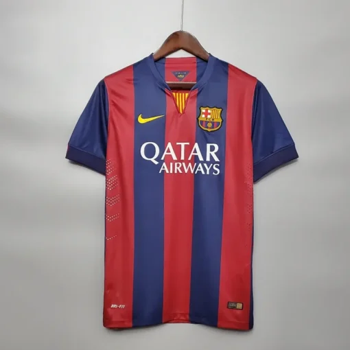 Barcelona Home 2014-15 Half Sleeve Retro Jersey