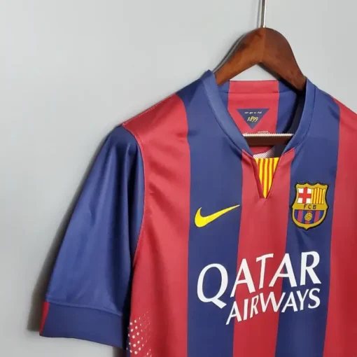 Barcelona Home 2014-15 Half Sleeve Retro Jersey