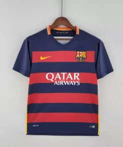 Barcelona Home 2015-16 Half Sleeve Retro Jersey