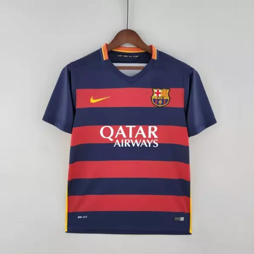 Barcelona Home 2015-16 Half Sleeve Retro Jersey