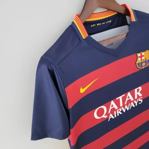 Barcelona Home 2015-16 Half Sleeve Retro Jersey