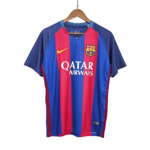 Barcelona Home 2016-17 Half Sleeve Retro Jersey