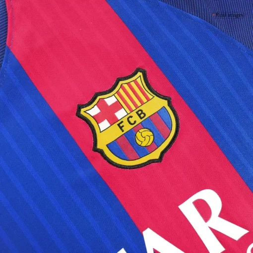 Barcelona Home 2016-17 Half Sleeve Retro Jersey