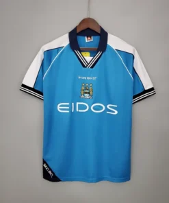 Manchester City Home 1999-2001 Half Sleeve Retro Jersey