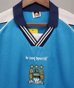 Manchester City Home 1999-2001 Half Sleeve Retro Jersey