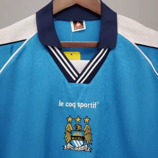 Manchester City Home 1999-2001 Half Sleeve Retro Jersey