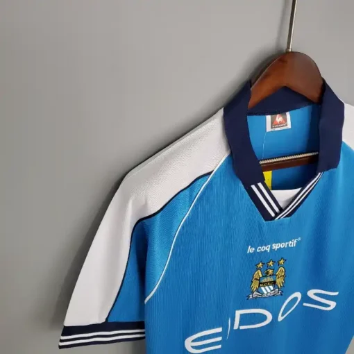 Manchester City Home 1999-2001 Half Sleeve Retro Jersey