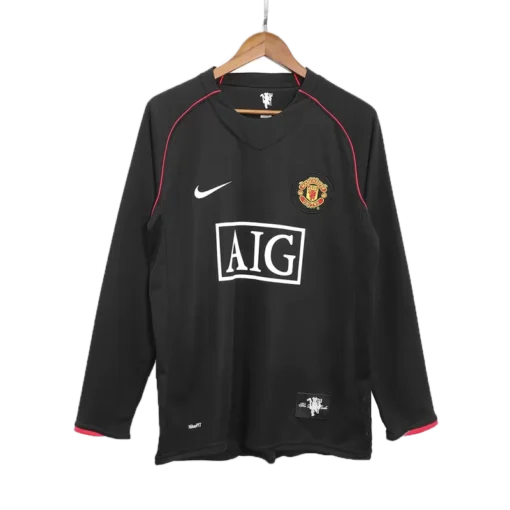 Manchester United Away 2007-08 Full Sleeve Retro Jersey