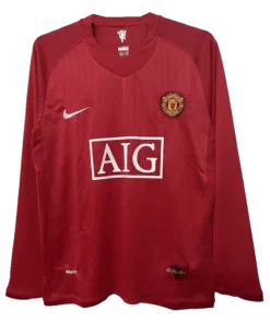 Manchester United Home 2007-08 Full Sleeve Retro Jersey