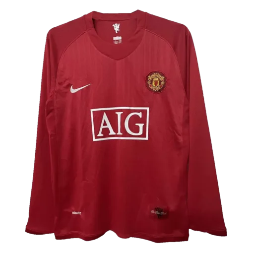 Manchester United Home 2007-08 Full Sleeve Retro Jersey