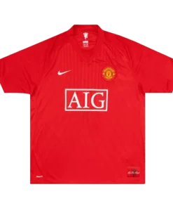 Manchester United Home 2007-08 Half Sleeve Retro Jersey