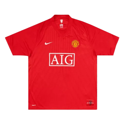 Manchester United Home 2007-08 Half Sleeve Retro Jersey