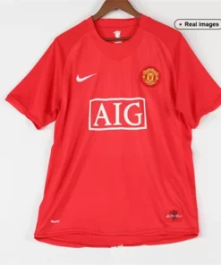 Manchester United Home 2007-08 Half Sleeve Retro Jersey