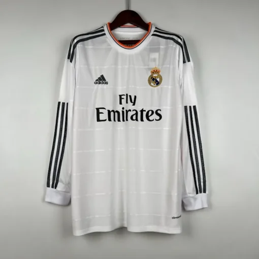 Real Madrid Home 2013-14 Full Sleeve Retro Jersey Customizable