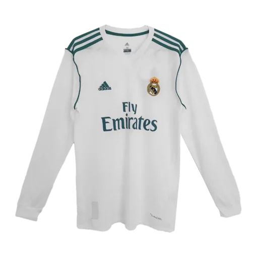 Real Madrid Home 2017-18 Full Sleeve Retro Jersey